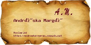 Andráska Margó névjegykártya